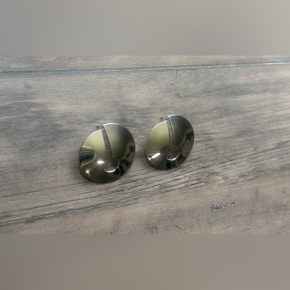 Vintage Mexican Taxco Sterling Silver Keyhole Earrings